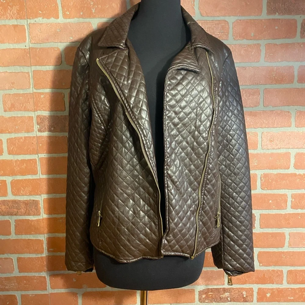 Women’s faux leather jacket - Picture 2 of 5